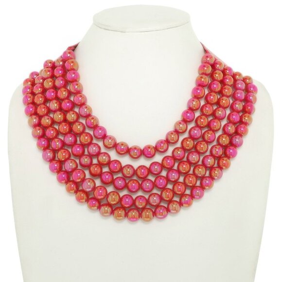 Multi-strand Wood Bead Necklace - Picture 1 of 3